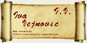 Iva Vejnović vizit kartica